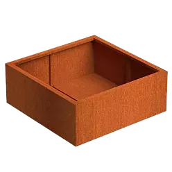 Andes Outdoor Corten Steel Square Planter