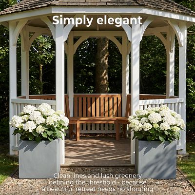 IDEALIST Lite Square Box Contemporary Light Concrete Planter