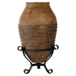 Mediterranean Fiberglass Round Tall Terracotta Planter Pot In/Out