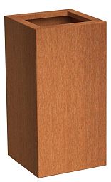 Andes High Cube Corten Steel Outdoor Planter