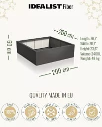 PURE Low Cube Outdoor Fiberglass Planter