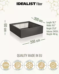 PURE Low Cube Outdoor Fiberglass Planter