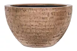 Opus Polystone Bowl Planter | Hammered Finish Indoor Plant Pot