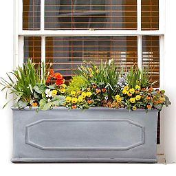 IDEALIST Lite Faux Lead Chelsea Light Concrete Through Planter