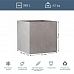 Square Box Contemporary Light Concrete Planter by Idealist Lite