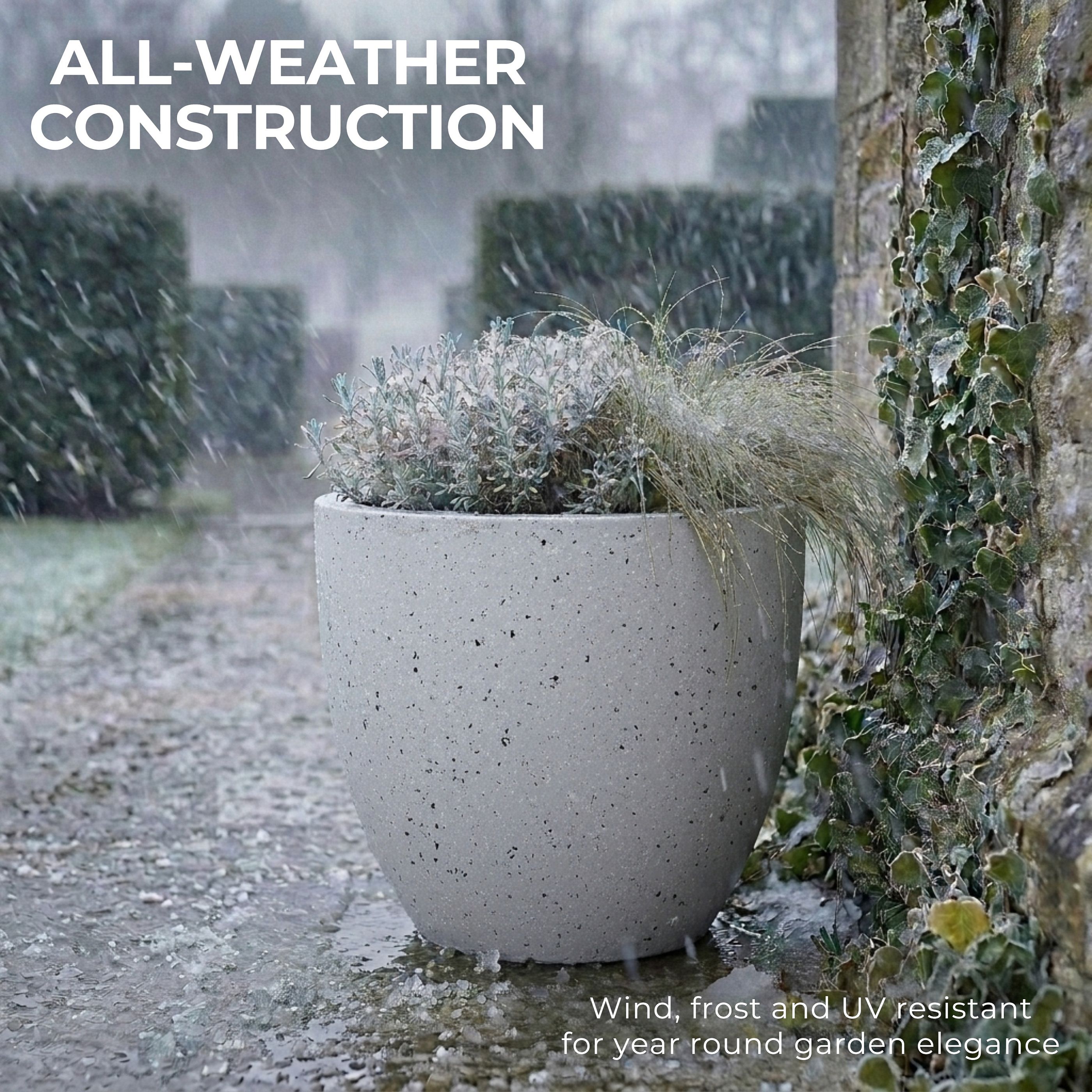 IDEALIST Lite Contemporary Light Concrete Egg Planter