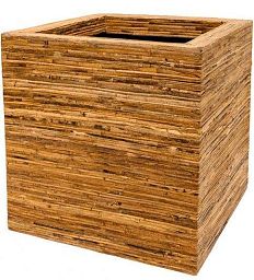 Rattanplanter Kubis Square Natural Indoor Planter