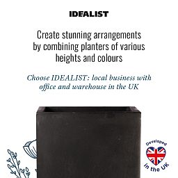 IDEALIST Lite Tall Square Contemporary Light Concrete Planter