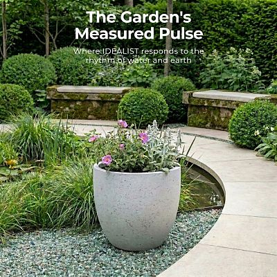 IDEALIST Lite Contemporary Light Concrete Egg Planter