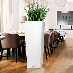LECHUZA CUBICO ALTO Square Tall Poly Resin Self-watering Planter