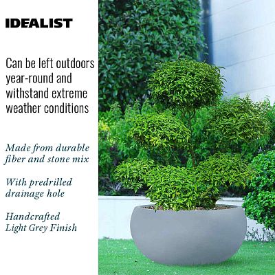IDEALIST Lite Classic Smooth Bowl Outdoor Planter