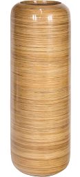 Vespucci Wicker Round Tall Polystone Indoor Planter