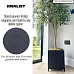 IDEALIST Lite Hammered Stone Style Square Indoor Planter on Metal Stand