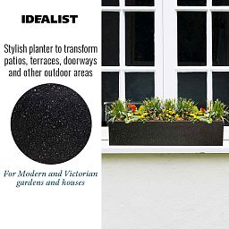 IDEALIST Lite Window Box Light Concrete Planter