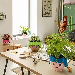 LECHUZA OJO Round Poly Resin Indoor Self-watering Planter
