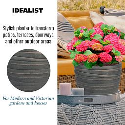 IDEALIST Lite Row Light Concrete Egg Planter