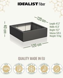 PURE Low Cube Outdoor Fiberglass Planter