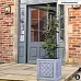 IDEALIST Lite Faux Lead Lattice Planter Light Concrete Square Box