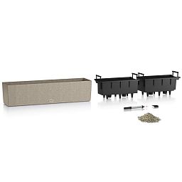 LECHUZA BALCONERA Stone Trough Poly Resin Self-watering Planter Set
