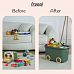 Stackable Plastic Kids Toy Storage Box with Lid and Wheels by Froppi