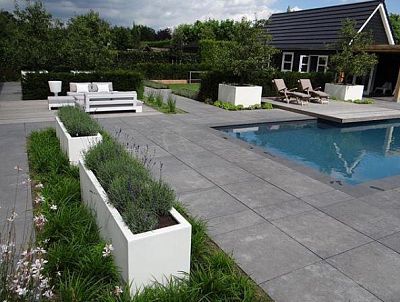 AXIS Trough Outdoor Fiberglass Planter