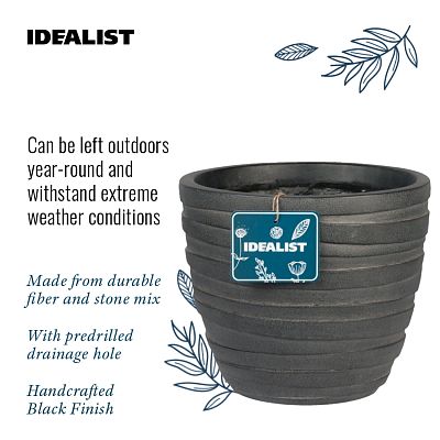 IDEALIST Lite Row Light Concrete Egg Planter