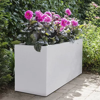 IDEALIST Lite Contemporary Light Concrete High Trough Planter