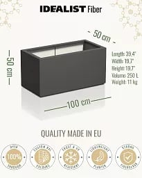 AXIS Trough Outdoor Fiberglass Planter