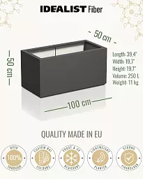 AXIS Trough Outdoor Fiberglass Planter