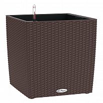 LECHUZA CUBE Cottage 30 Mocha Self-watering Planter Plant Pot with Sub...