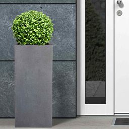 IDEALIST Lite Tall Square Contemporary Light Concrete Planter Set