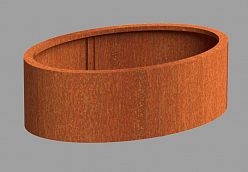 Corten Ellipse Outdoor Corten Steel Round Planter