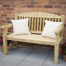 Outdoor Wooden Harvington Bench by Forest Garden