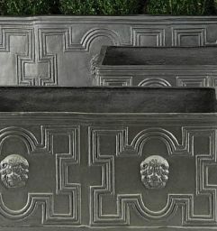 Elizabethan Fiberglass Trough Faux Lead Planter Pot In/Out