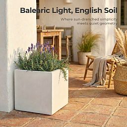 IDEALIST Lite Square Box Contemporary Light Concrete Planter