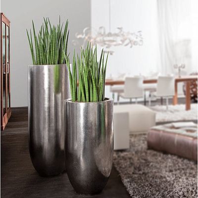 Pandora 90 Round Tall Polystone Indoor Planter Pandora 90 Round Tall Polystone Indoor Planter