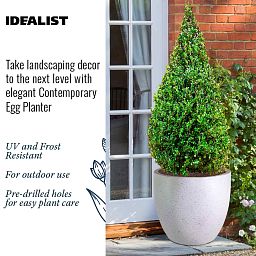 IDEALIST Lite Contemporary Light Concrete Egg Planter