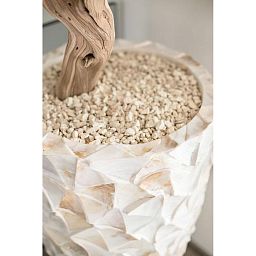 Shell Conical Round Tall Polystone Indoor Planter