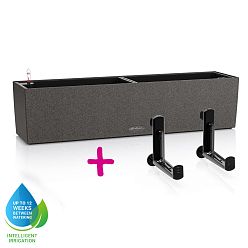 LECHUZA BALCONERA Stone Trough Poly Resin Self-watering Planter Set