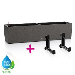 LECHUZA BALCONERA Stone Trough Poly Resin Self-watering Planter Set