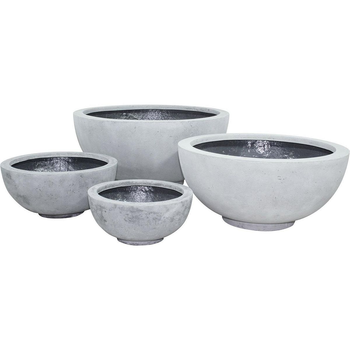 thumbnail image 2 of Shop4allsorts Grey Stone Effect Round Bowl Planter - 39.5cm X 17cm Plastic Plant Pot For Succulents, Herbs & Flowers 2 of 11
