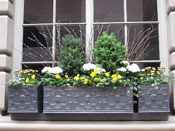 Elizabethan Fiberglass Trough Faux Lead Planter Pot In/Out