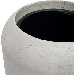 Cigar Round Tall Polystone Outdoor Planter