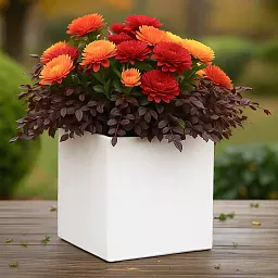 IDEALIST Lite Square Box Contemporary Light Concrete Planter