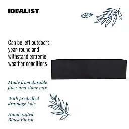 IDEALIST Lite Window Box Light Concrete Planter