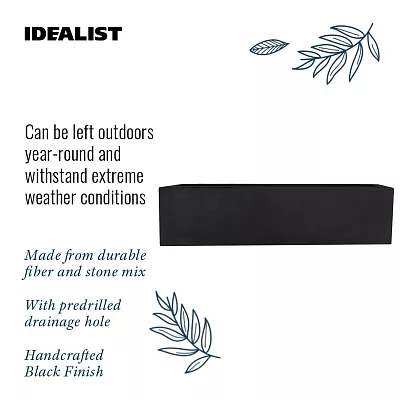 IDEALIST Lite Window Box Light Concrete Planter