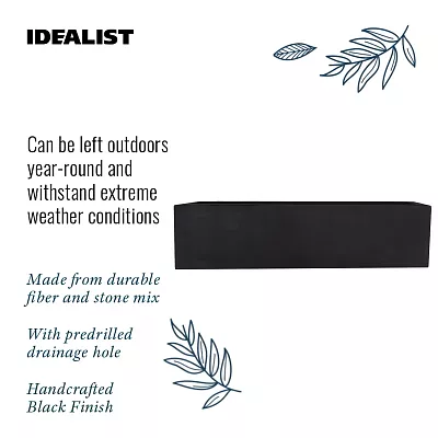 IDEALIST Lite Window Box Light Concrete Planter