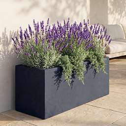 IDEALIST Lite Contemporary Light Concrete High Trough Planter