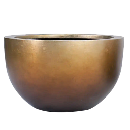Silver Leaf Large Bowl Planter | Round Indoor Plant Pot