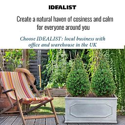IDEALIST Lite Faux Lead Chelsea Light Concrete Through Planter